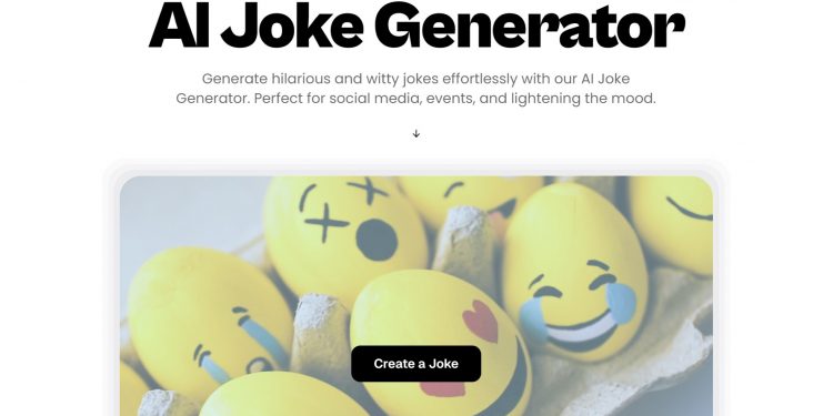 AI Joke Generator Homepage