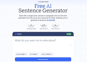 AI Sentence Generator Homepage