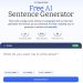 AI Sentence Generator Homepage
