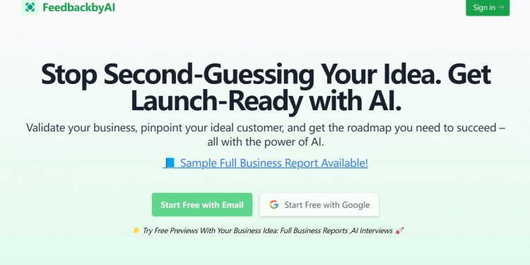 FeedbackbyAI Homepage