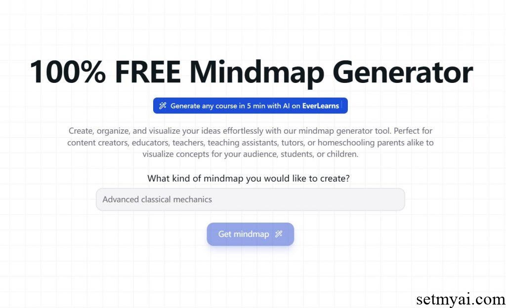Mindmap Generator Homepage
