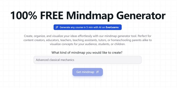 Mindmap Generator Homepage