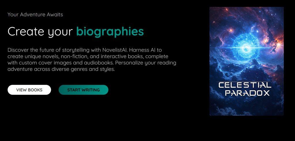 NovelistAI Homepage