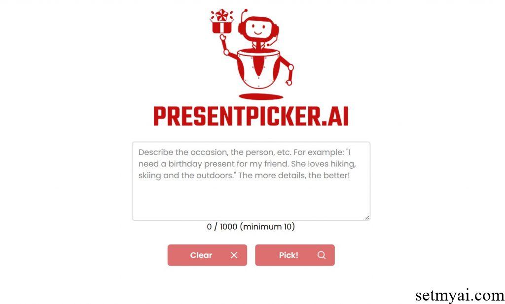 Present Picker AI Homepage