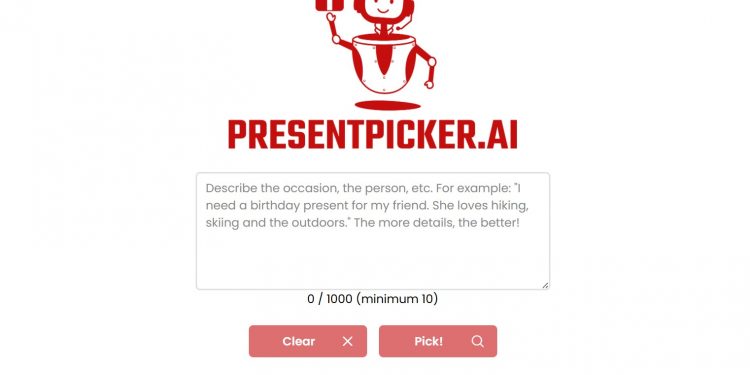 Present Picker AI Homepage