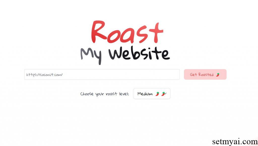 Roast My Website Homepage