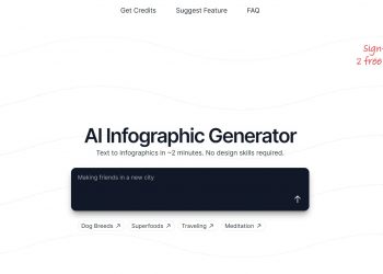 Text2Infographic Homepage