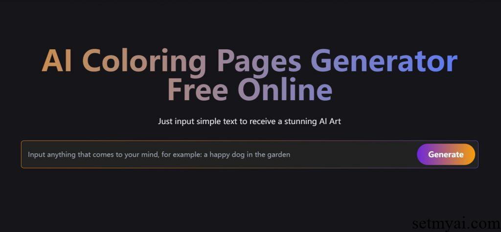 AI Coloring Pages Homepage