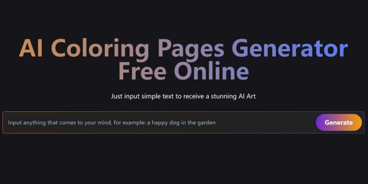 AI Coloring Pages Homepage