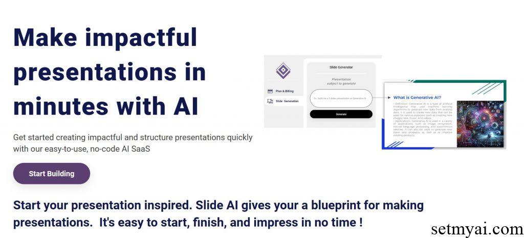 AI Slide Maker Homepage