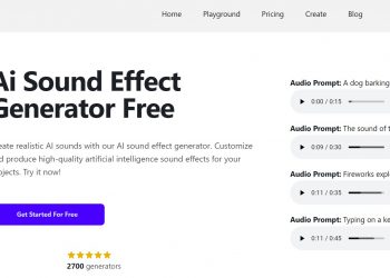 AI Sound Effect Generator Homepage