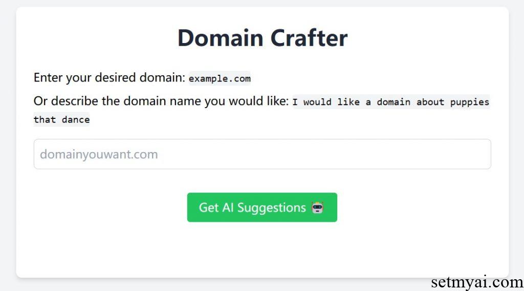 Domain Crafter Homepage