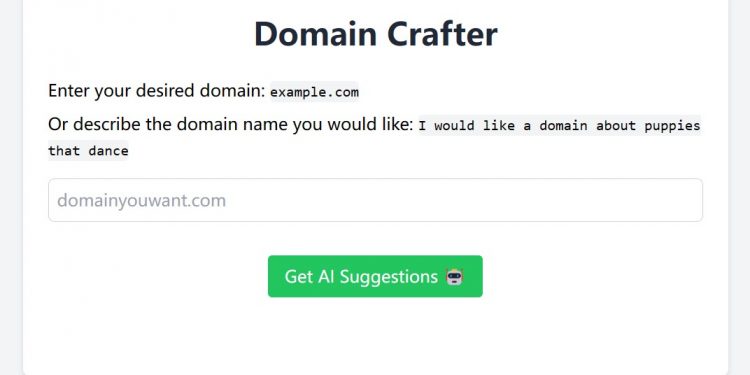 Domain Crafter Homepage