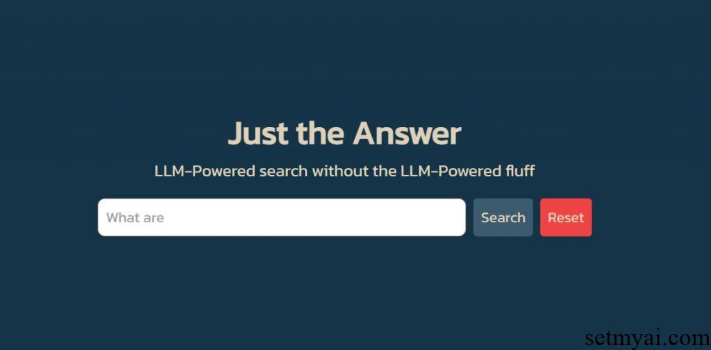 Just the Answer Homepage