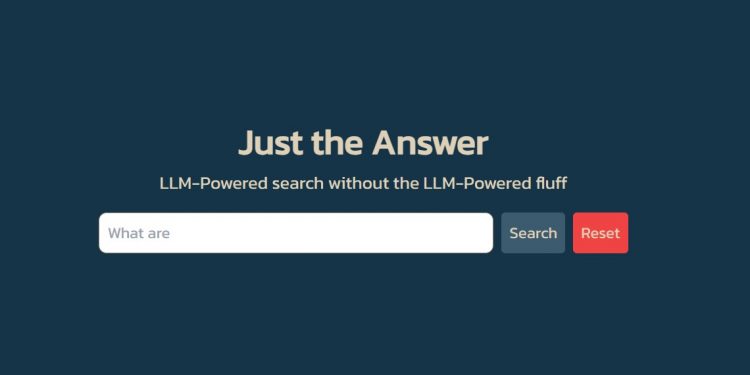 Just the Answer Homepage