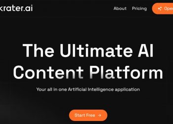 Krater AI Homepage
