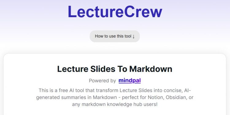 Lecture Crew Homepage