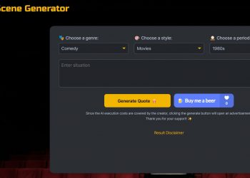 Movie Scene Generator Homepage