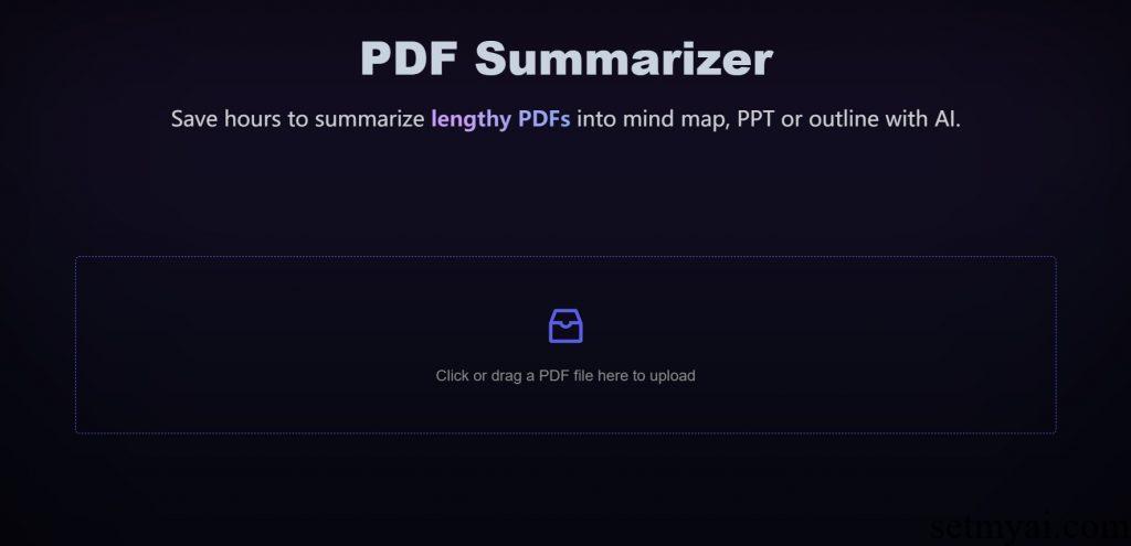 PDF Summarizer Homepage
