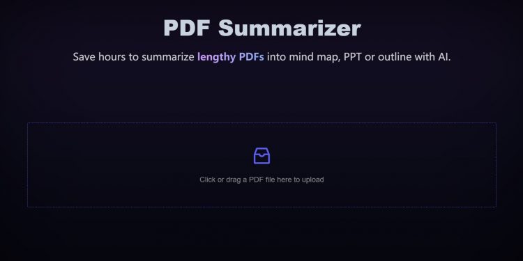 PDF Summarizer Homepage