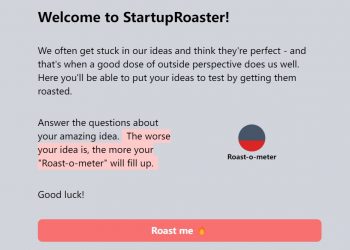 Startup Roaster Homepage