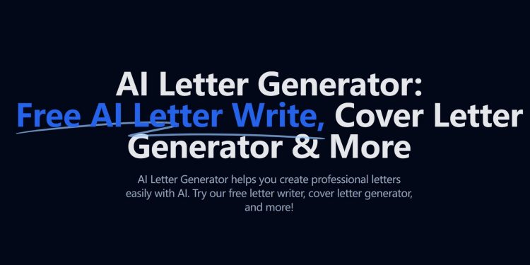 AI Letter Generator Homepage