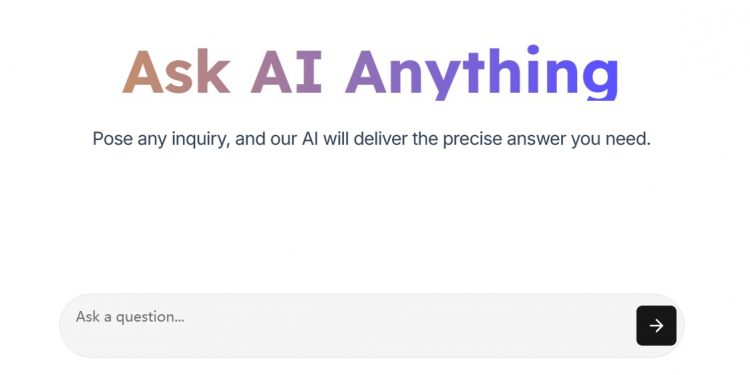 Ask AI Anything Homepage
