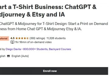 使用ChatGPT和Midjourney设计T恤衫 Start a T-Shirt Business: ChatGPT & Midjourney & Etsy and IA