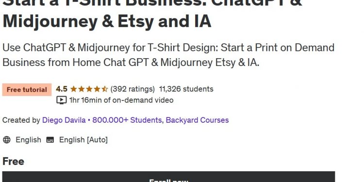 使用ChatGPT和Midjourney设计T恤衫 Start a T-Shirt Business: ChatGPT & Midjourney & Etsy and IA