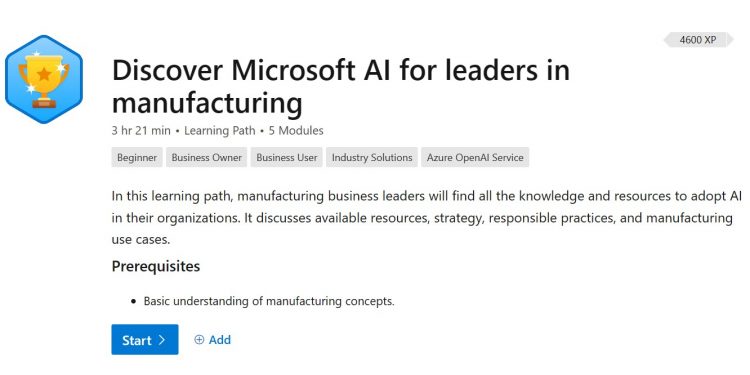 领导者如何利用AI开展业务 Discover Microsoft AI for Leaders in Manufacturing