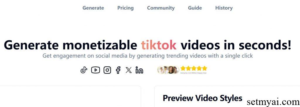 Trend Video AI Homepage
