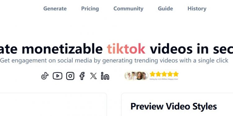 Trend Video AI Homepage
