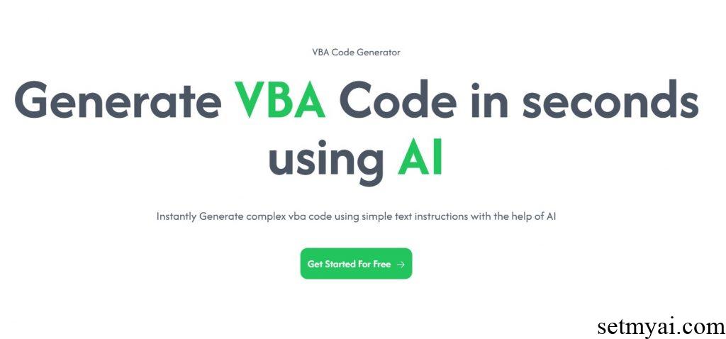 VBA Code Generator Homepage