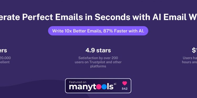 WriteMail AI Homepage