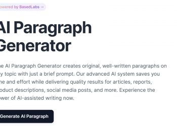 AI Paragraph Generator Homepage
