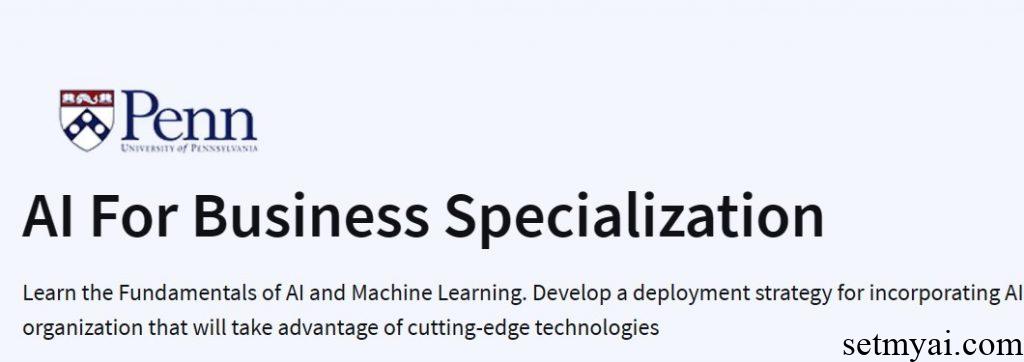 人工智能与商业专业化 AI for Business Specialization