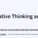 高级创意思维和AI:成功的工具 Advanced Creative Thinking and AI: Tools for Success