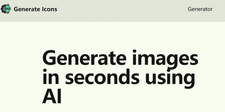 Generate Icons Homepage