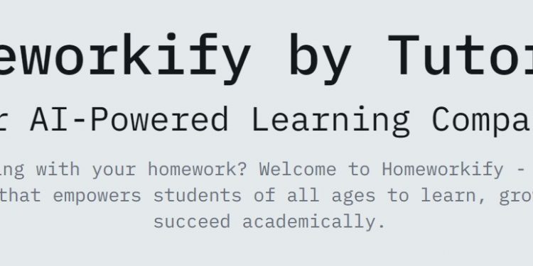 Homeworkify Homepage