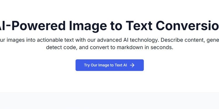 Image to Text AI Homepage