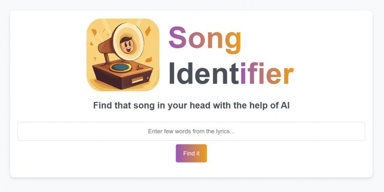 Song Identifier Homepage