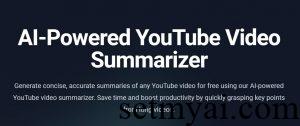 YouTube Video Summarizer Homepage