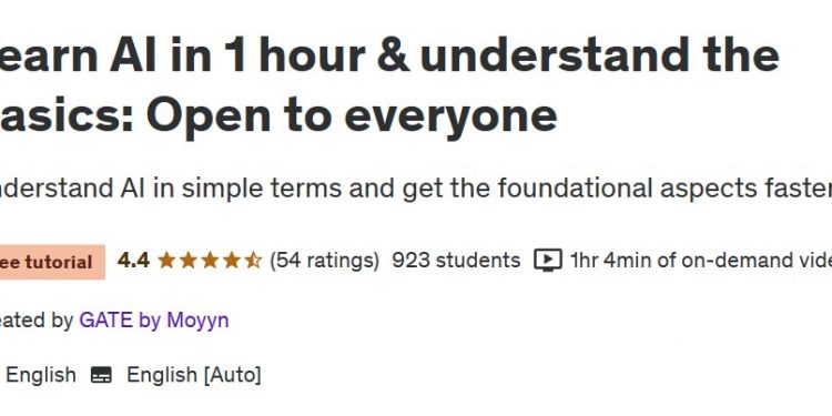一小时内学习人工智能并理解基础知识（Learn AI in 1 Hour and Understand the Basics