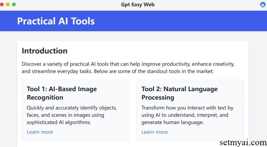 GPT Easy Web Homepage