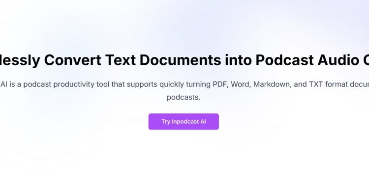 Inpodcast AI Homepage
