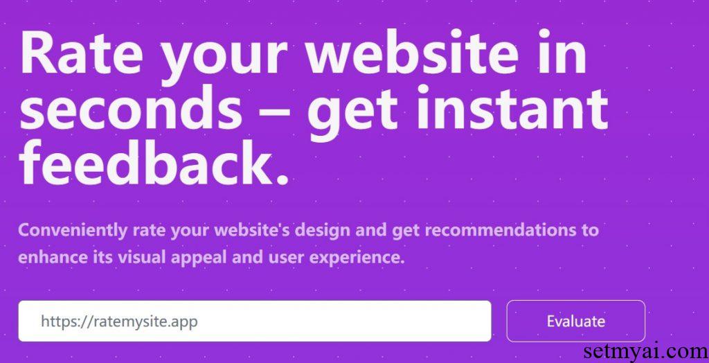 Ratemysite Homepage