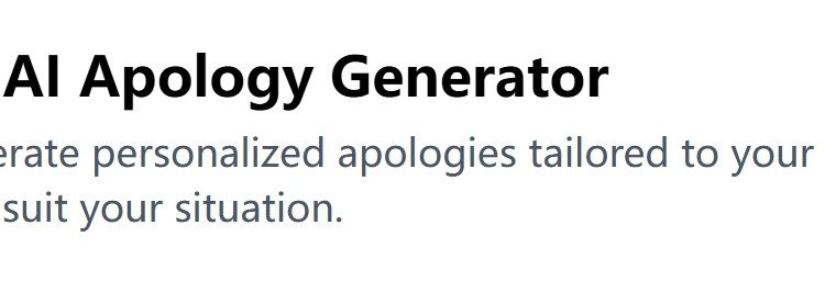 AI Apology Generator Homepage