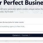 AI Business Name Generator Homepage